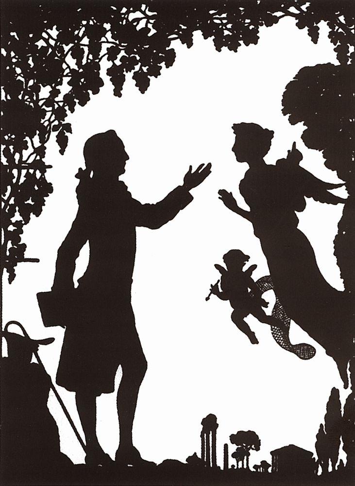 Goethe, Muse and Cupid (1906) – Konstantin Somov Tablo