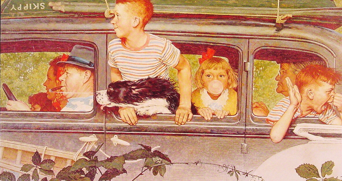 Going and Coming (1947) - Norman Rockwell Tablo