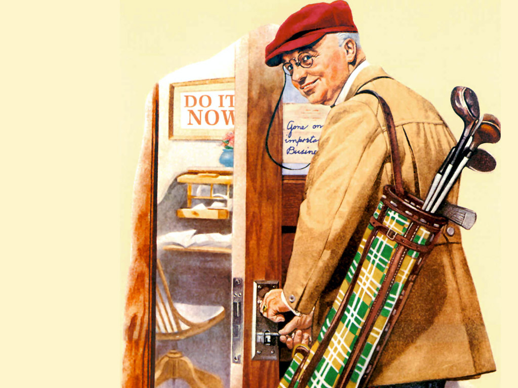 Golf - Norman Rockwell Tablo
