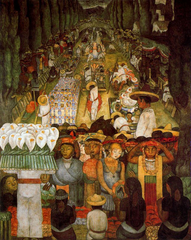 Good Friday on the Santa Anita Canal (1923) – Diego Rivera Tablo