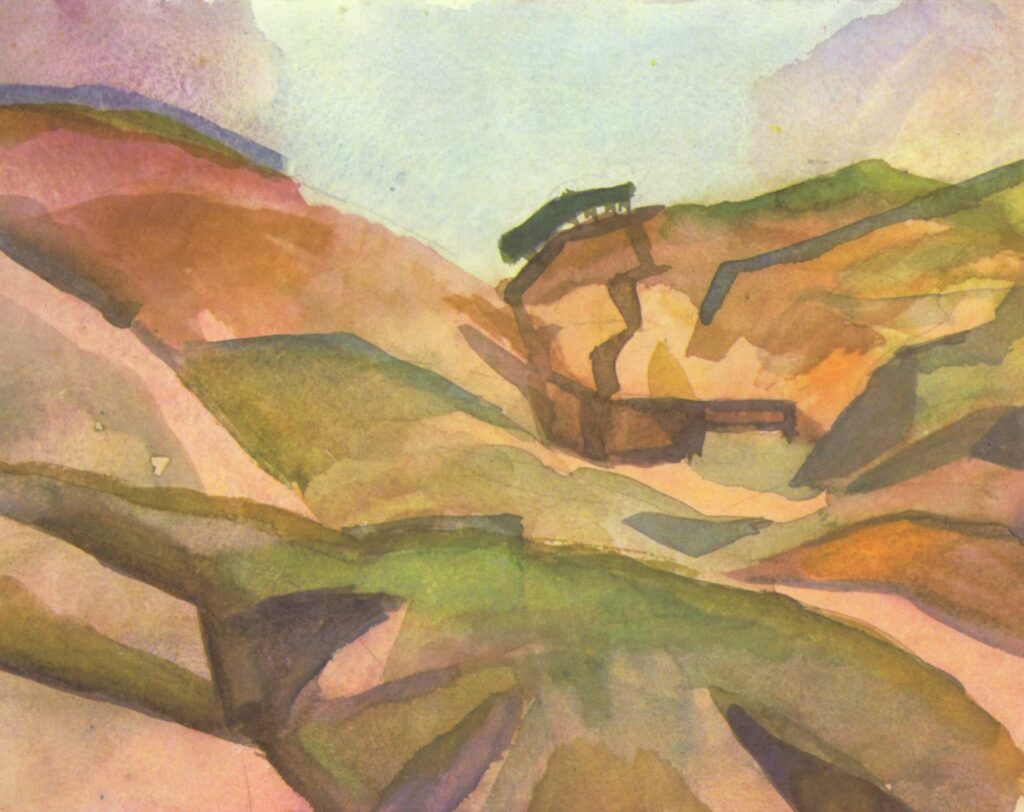 Gorge (1914) - August Macke Tablo