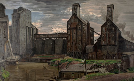 Grain Elevators (1932) - Charles E. Burchfield Tablo
