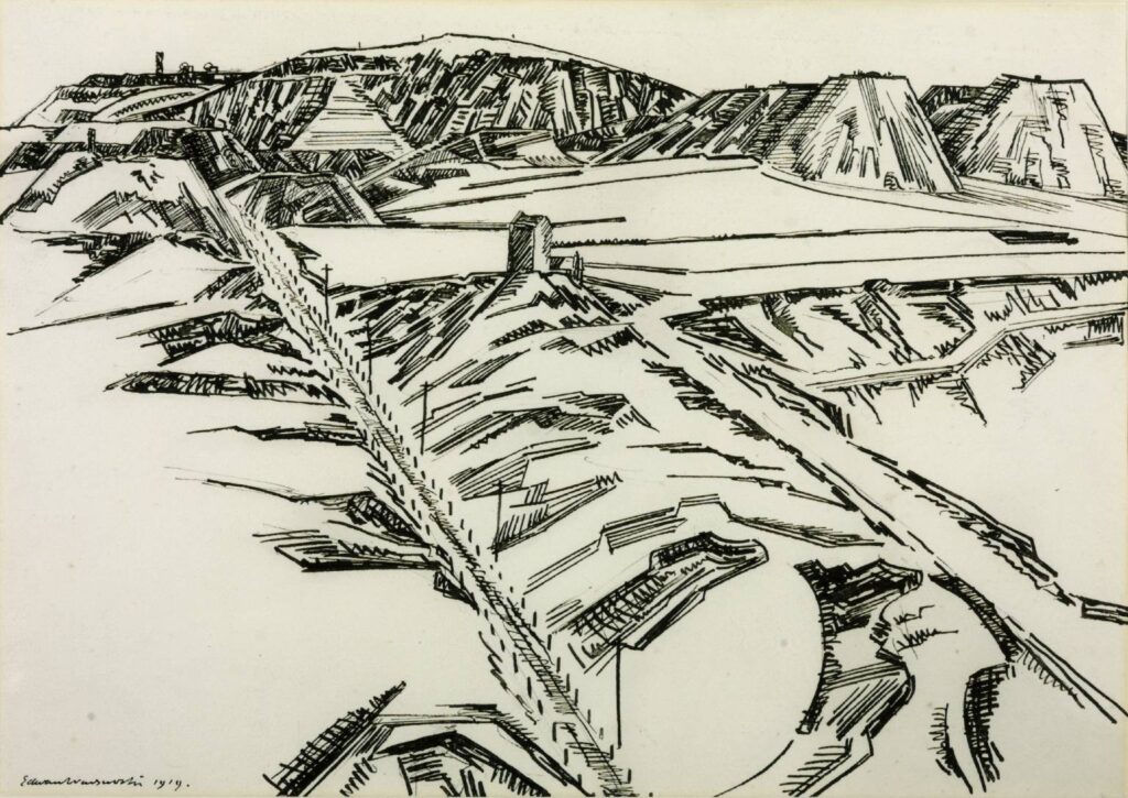 Granite Quarries, Darby Hill, Oldbury (1919) - Edward Wadsworth Tablo