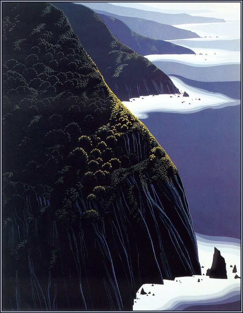 Gray Big Sur - Eyvind Earle Tablo