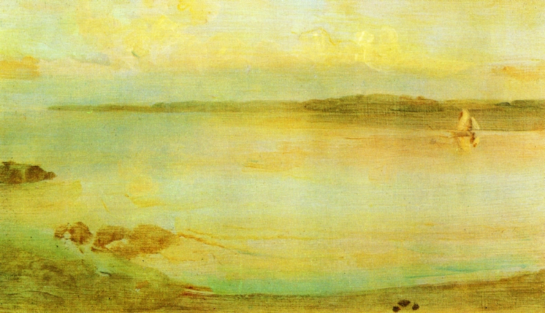 Gray and Gold The Golden Bay (1900) - James McNeill Whistler Tablo