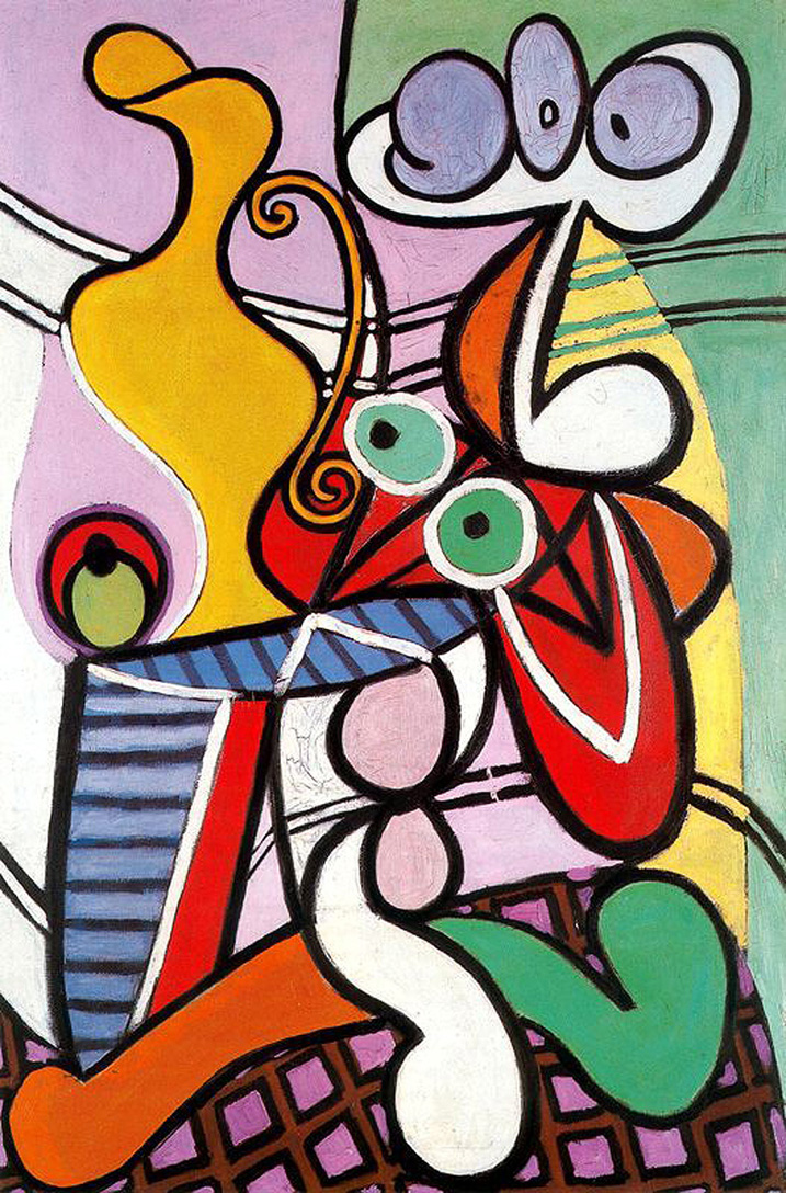 Great Still life on pedestal (1931) - Pablo Picasso Tablo