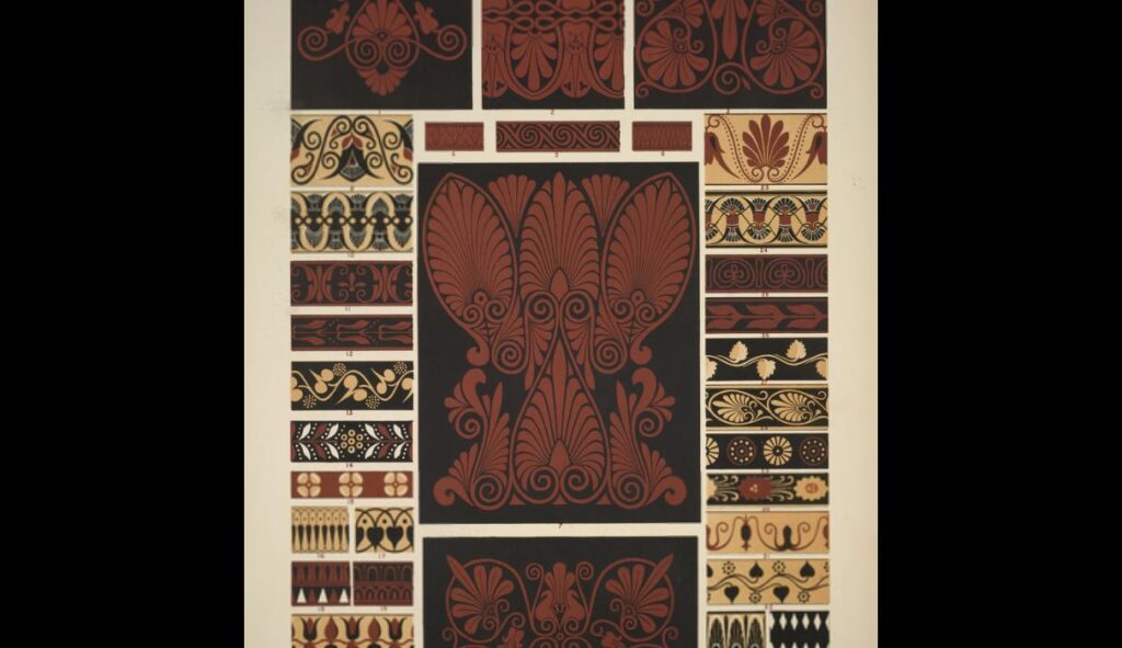 Greek no. 5. Ornaments from Greek and Etruscan vases - Owen Jones Tablo