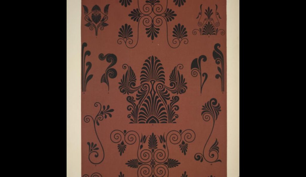 Greek no. 6. Ornaments from Greek and Etruscan vases - Owen Jones Tablo