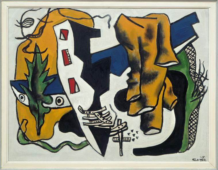 Green Leaf (1945) - Fernand Léger Tablo