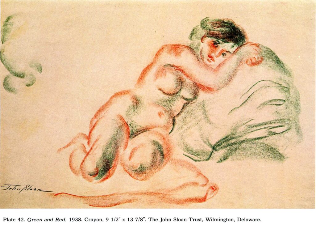 Green and Red (1938) - John French Sloan Tablo