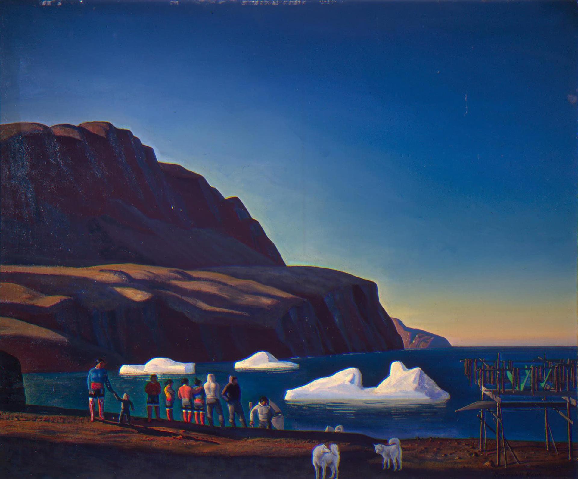 Greenlanders (Near Godhavn) (1932) - Rockwell Kent Tablo