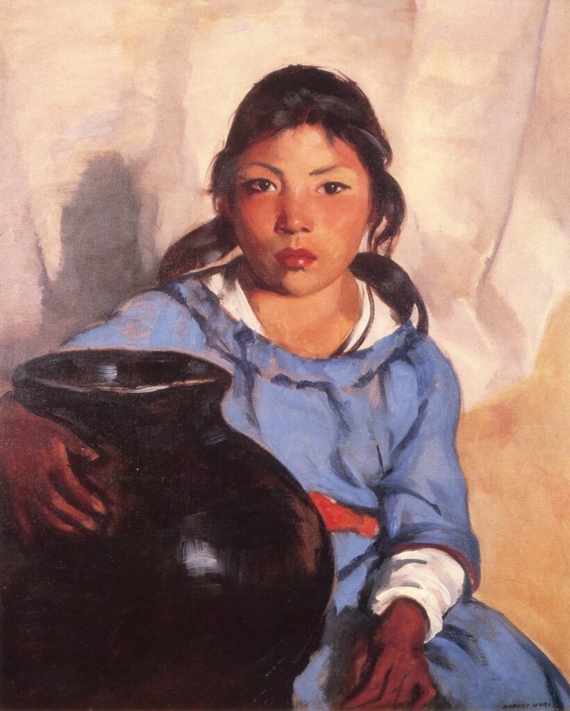 Gregorita with the Santa Clara Bowl (1917) - Robert Henri Tablo