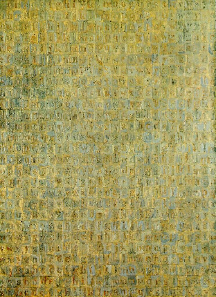 Grey Alphabets - Jasper Johns Tablo
