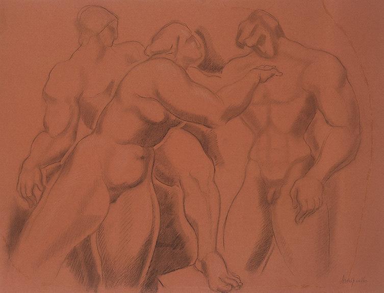 Group of Nude Figures (1920) - Olexandr Archipenko Tablo