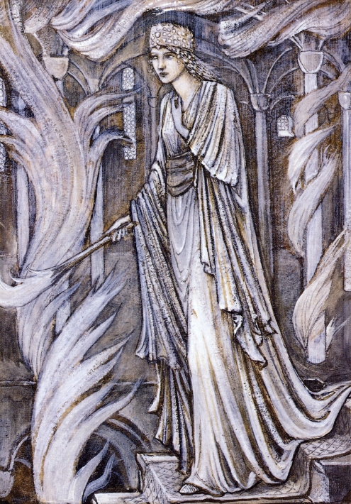 Gudrun Setting Fire to Atli’s Palace (1897) – Edward Burne-Jones Tablo