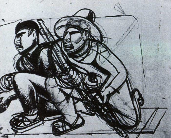 Guerilla Fighters – David Alfaro Siqueiros Tablo
