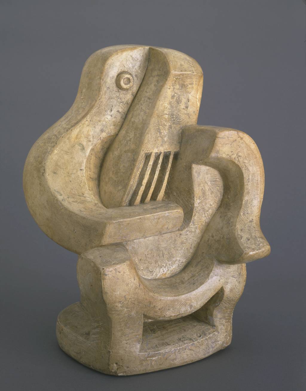 Guitar Player in Armchair (1922) - Jacques Lipchitz Tablo