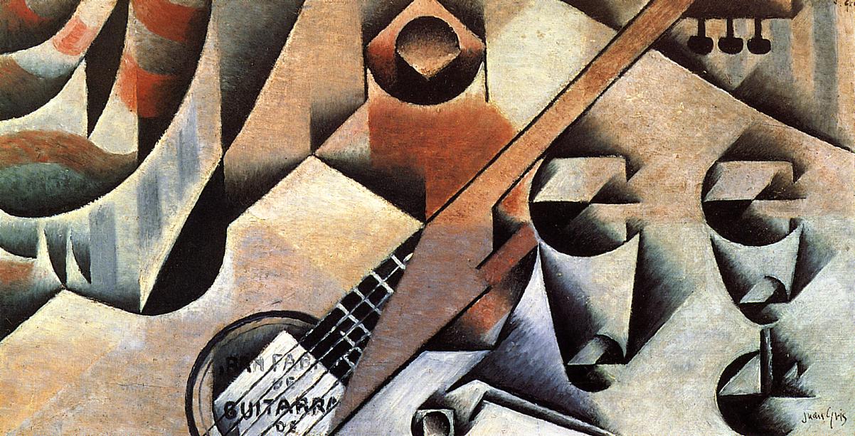 Guitar and Glasses (Banjo and Glasses) (1912) - Juan Gris Tablo