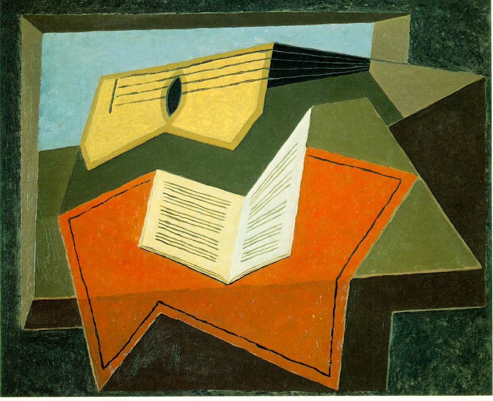 Guitar and Music Paper (1926) - Juan Gris Tablo