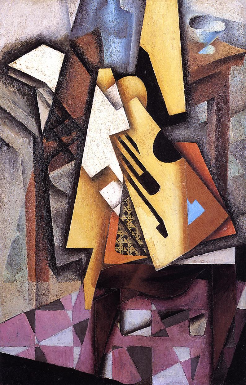 Guitar on a Chair (1913) - Juan Gris Tablo