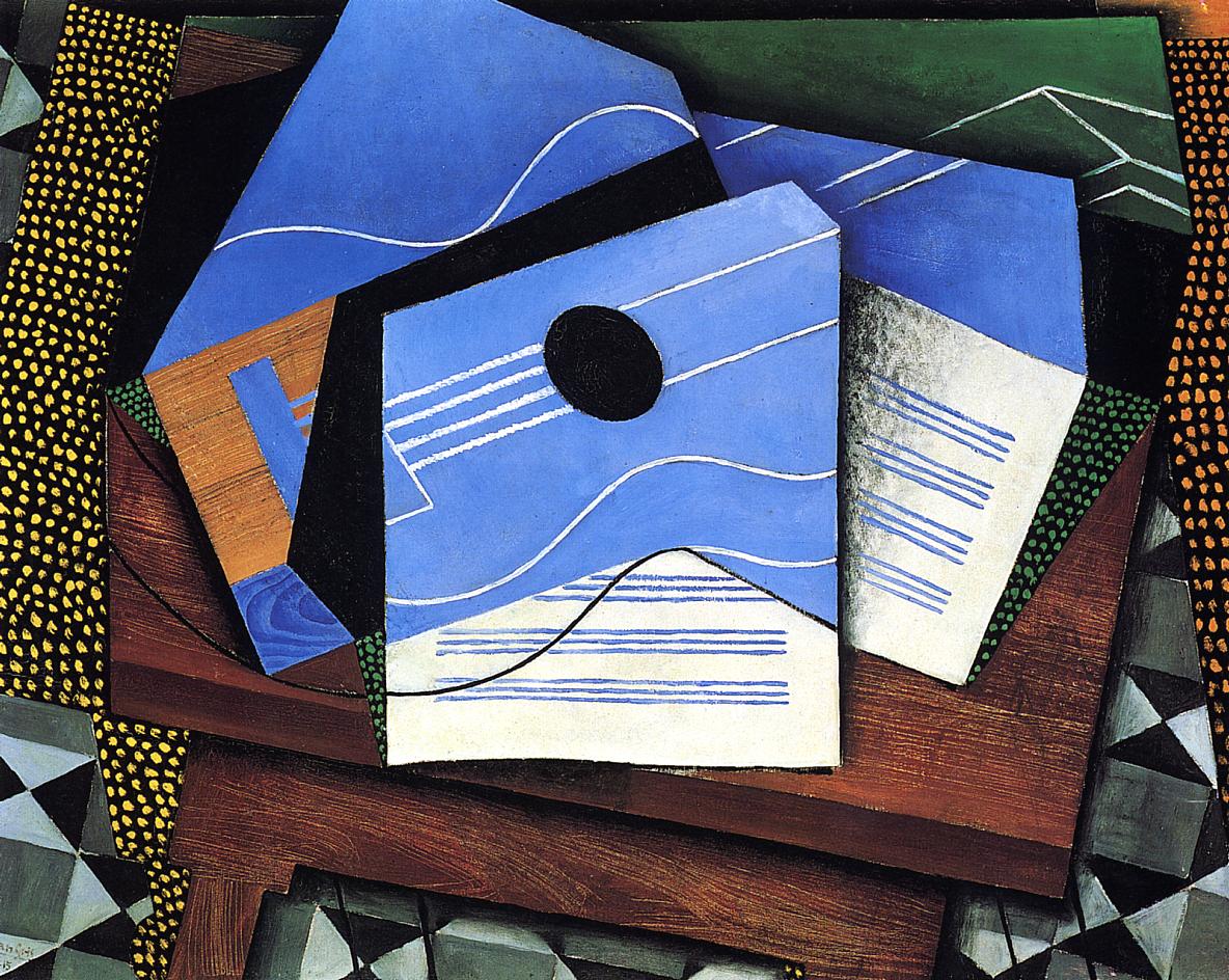 Guitar on a Table (1915) - Juan Gris Tablo