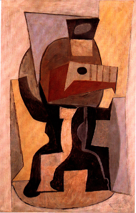 Guitar on pedestal (1920) - Pablo Picasso Tablo