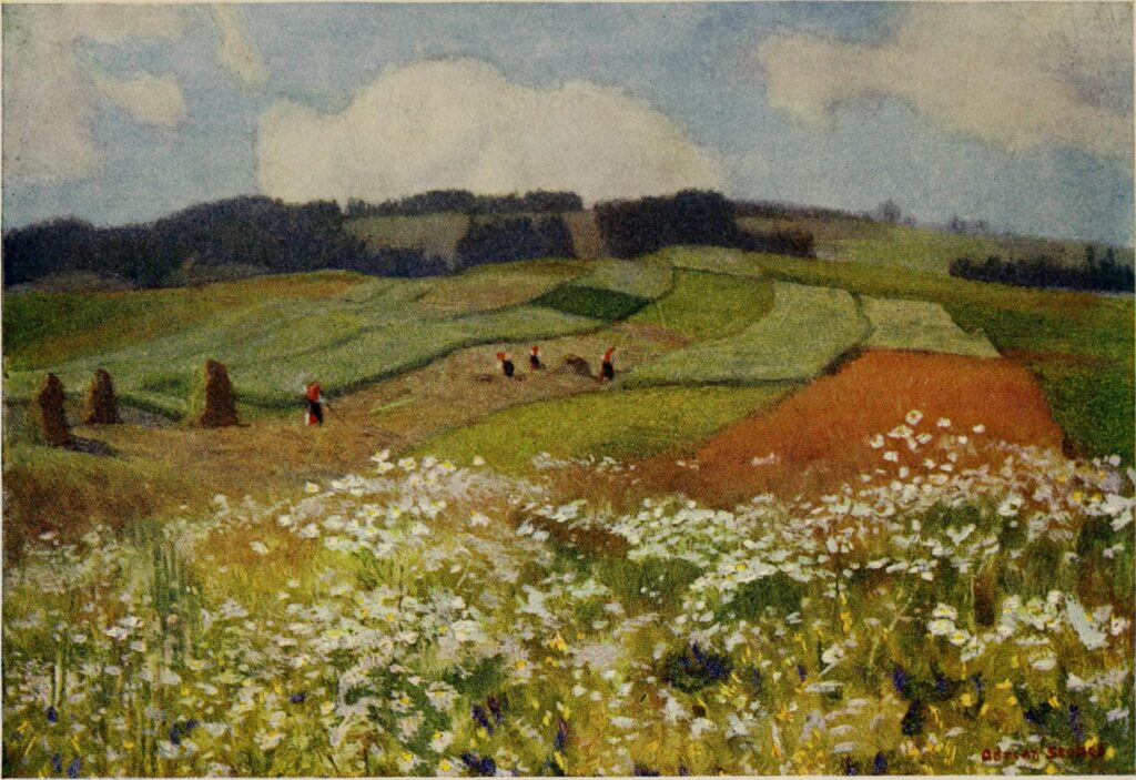 HAY TIME, UPPER HUNGARY (1909) - Marianne Stokes Tablo