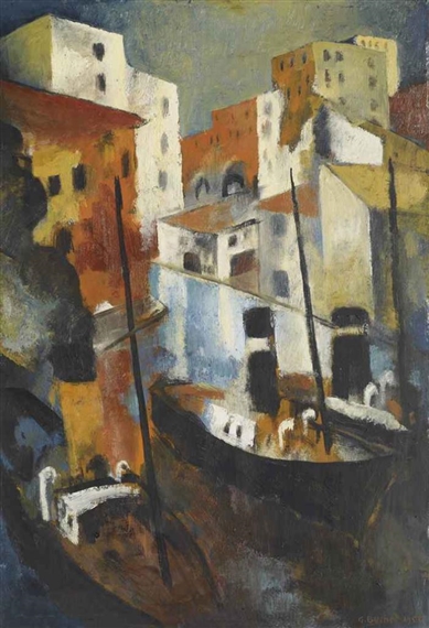 Hafenstadt (1955) - Gustave Buchet Tablo
