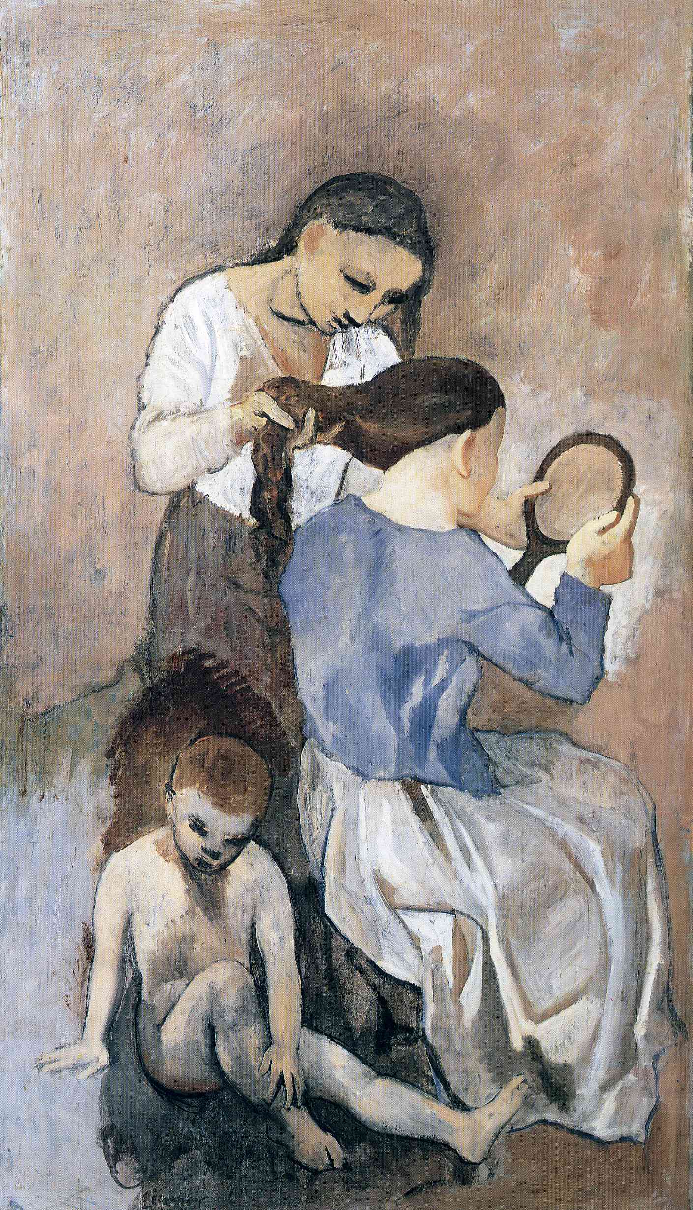 Hairdressing (1906) - Pablo Picasso Tablo
