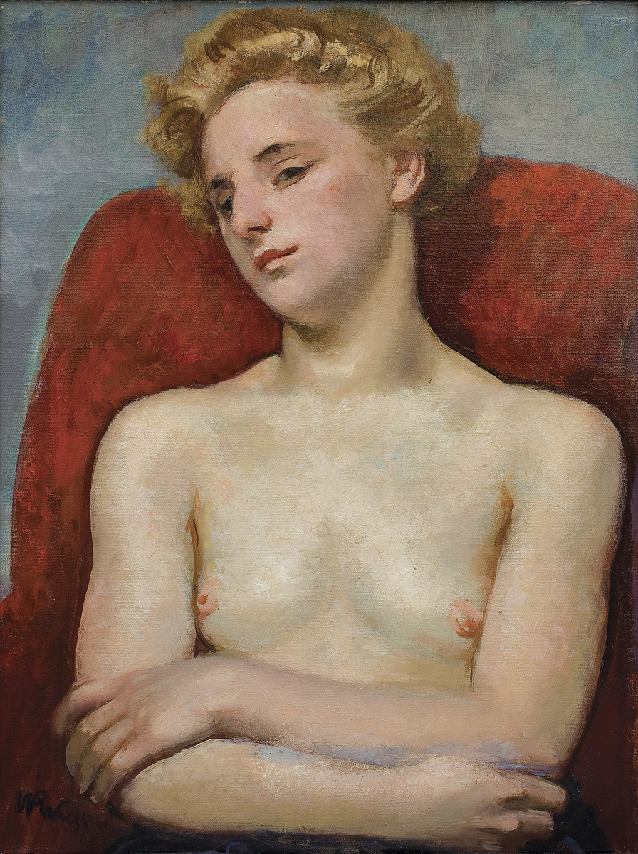 Half Nude (1940) - Wojciech Weiss Tablo