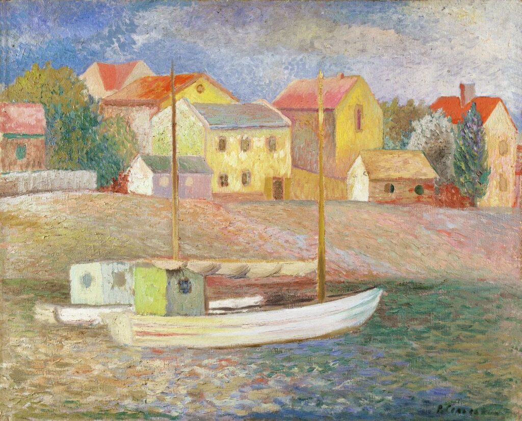 Harbor in Hel (1934) - Roman Selsky Tablo