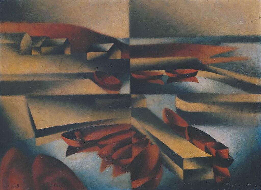 Harbour on Bornholm (1928) – Arthur Segal Tablo
