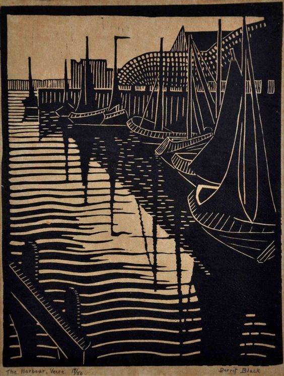 Harbour, Veere (1929) - Dorrit Black Tablo