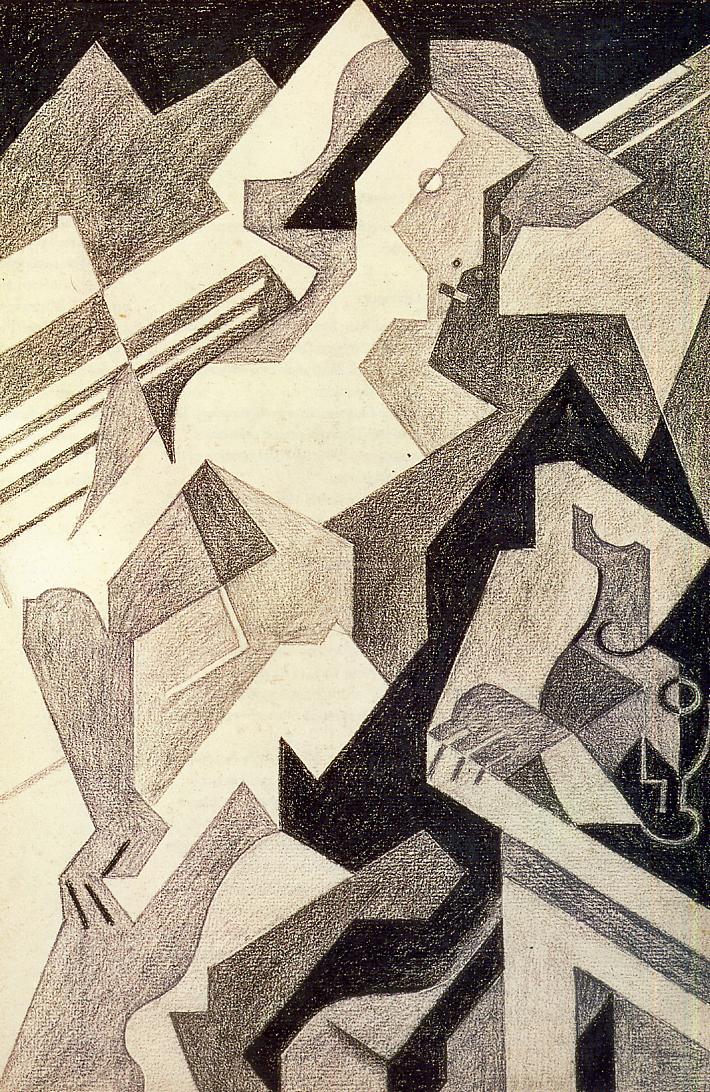 Harlequin at Table (1918) - Juan Gris Tablo
