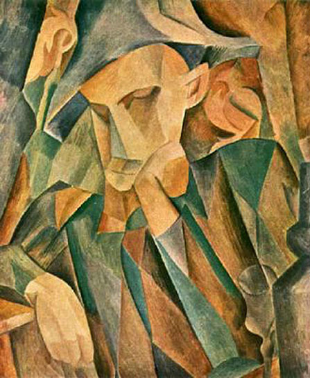 Harlequin leaning (1909) - Pablo Picasso Tablo