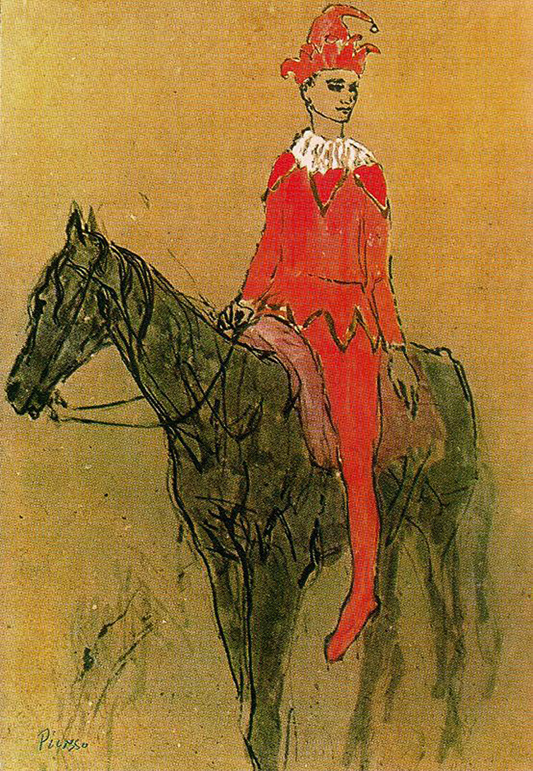 Harlequin on the horseback (1905) - Pablo Picasso Tablo