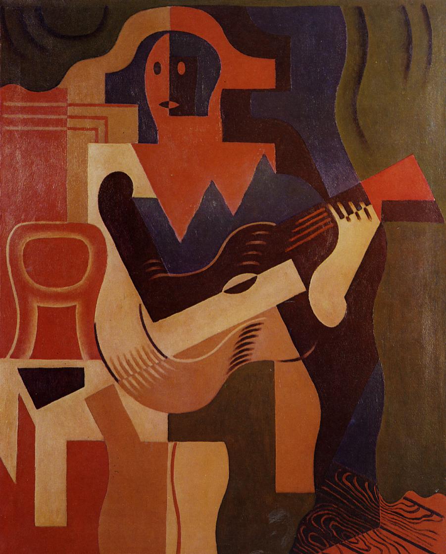 Harlequin with Guitar (1919) - Juan Gris Tablo