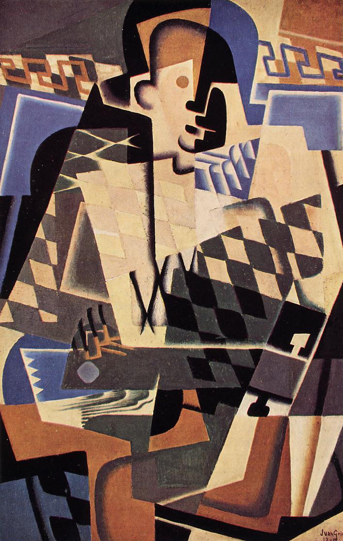 Harlequin with a Guitar (1917) - Juan Gris Tablo