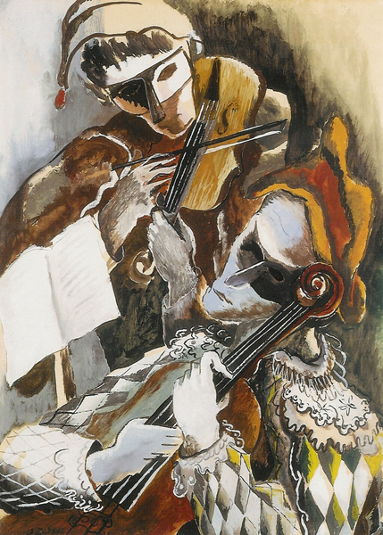 Harlequins violinists hidden (1944) - Ossip Zadkine Tablo