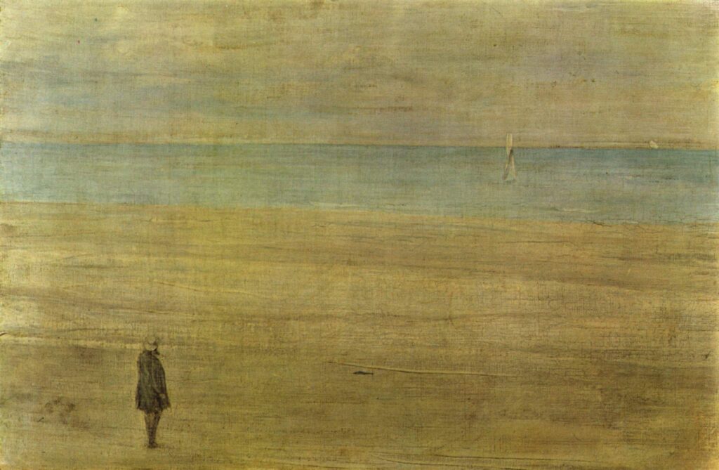 Harmony in Blue and Silver Trouville (1865) - James McNeill Whistler Tablo