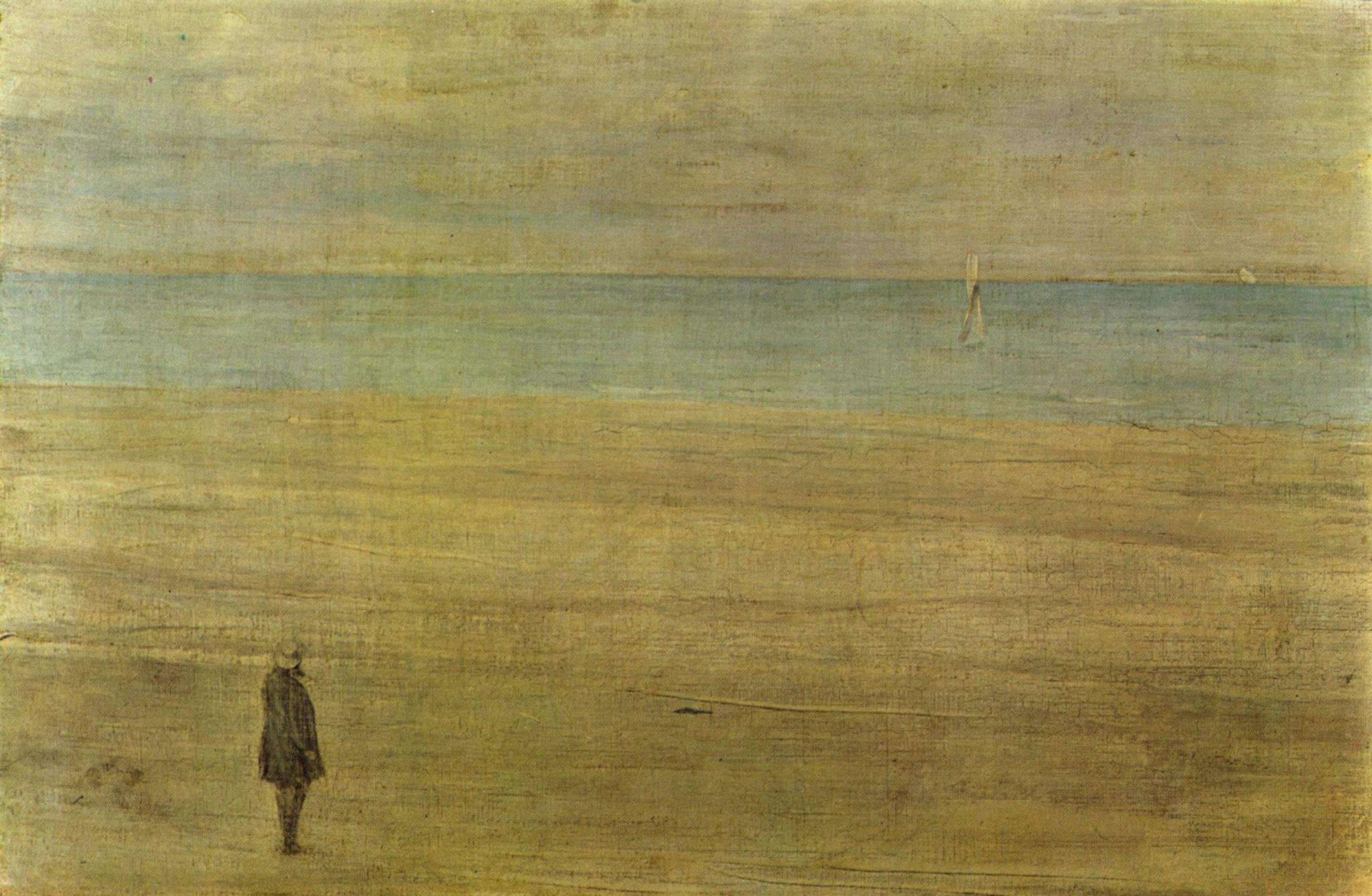 Harmony in Blue and Silver Trouville (1865) - James McNeill Whistler Tablo
