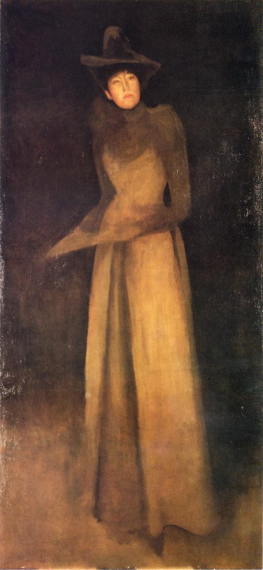 Harmony in Brown The Felt Hat (1891) - James McNeill Whistler Tablo