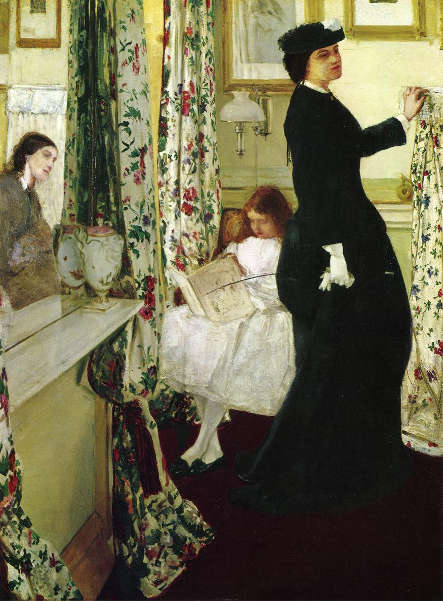 Harmony in Green and Rose The Music Room (1860) - James McNeill Whistler Tablo
