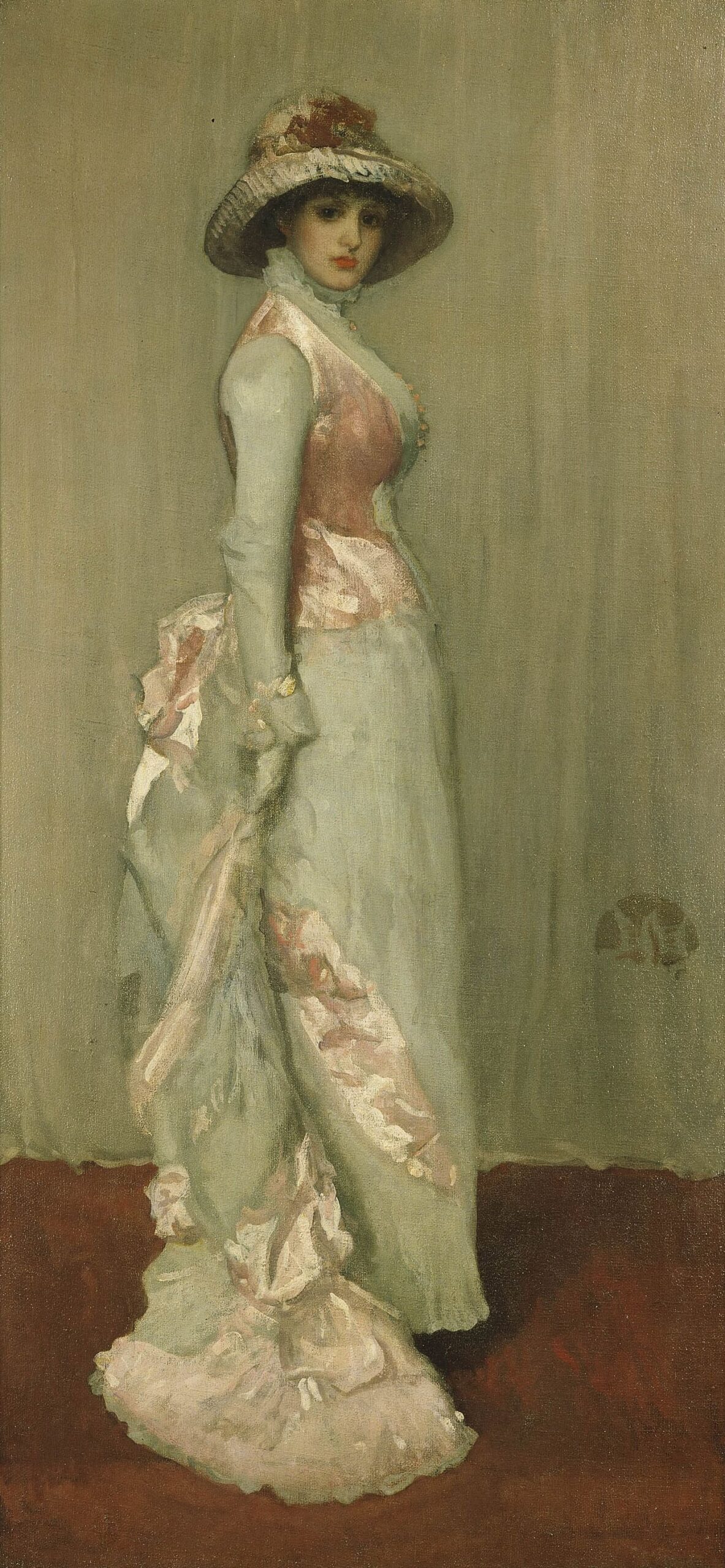 Harmony in Pink and Grey Lady Meux (1881) - James McNeill Whistler Tablo