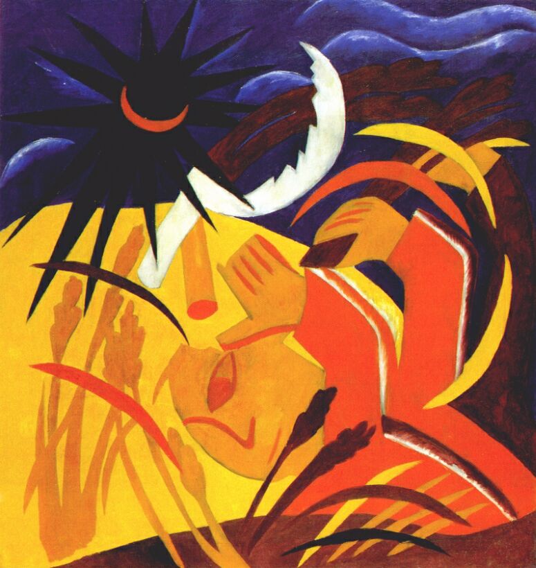 Harvest (1911) - Natalia Goncharova Tablo