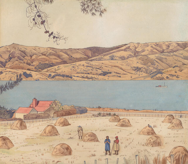 Haycocks, Wainui (1943) - Rita Angus Tablo