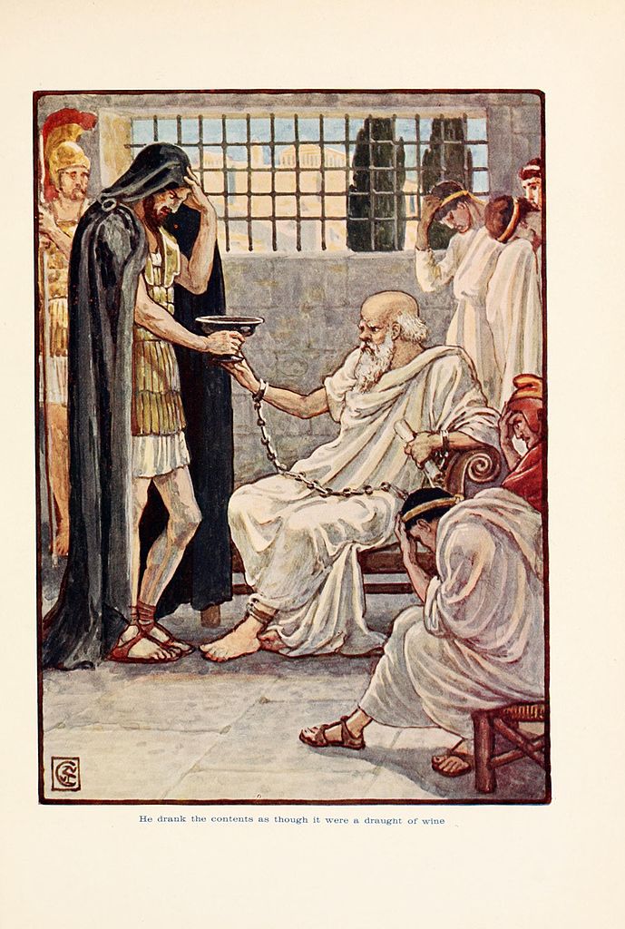 He drank the contents as though it were a draught of Wine – Walter Crane Tablo
