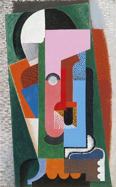 Head (1918) - Auguste Herbin Tablo