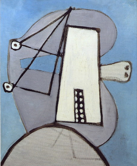 Head in blue background (1929) - Pablo Picasso Tablo