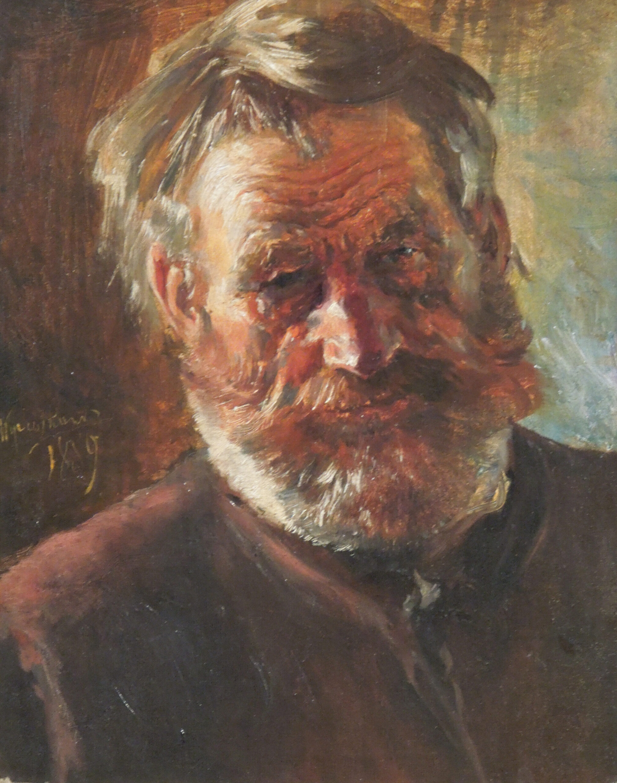 Head of An Old Man (1889) - Leon Wyczółkowski Tablo